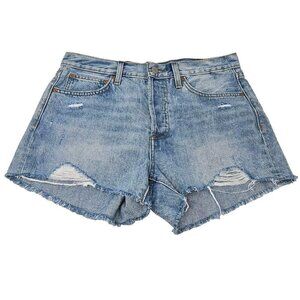 Denim Forum Aritzia The Ex Boyfriend Shorts Light Wash Women’s 27 Summer Beach